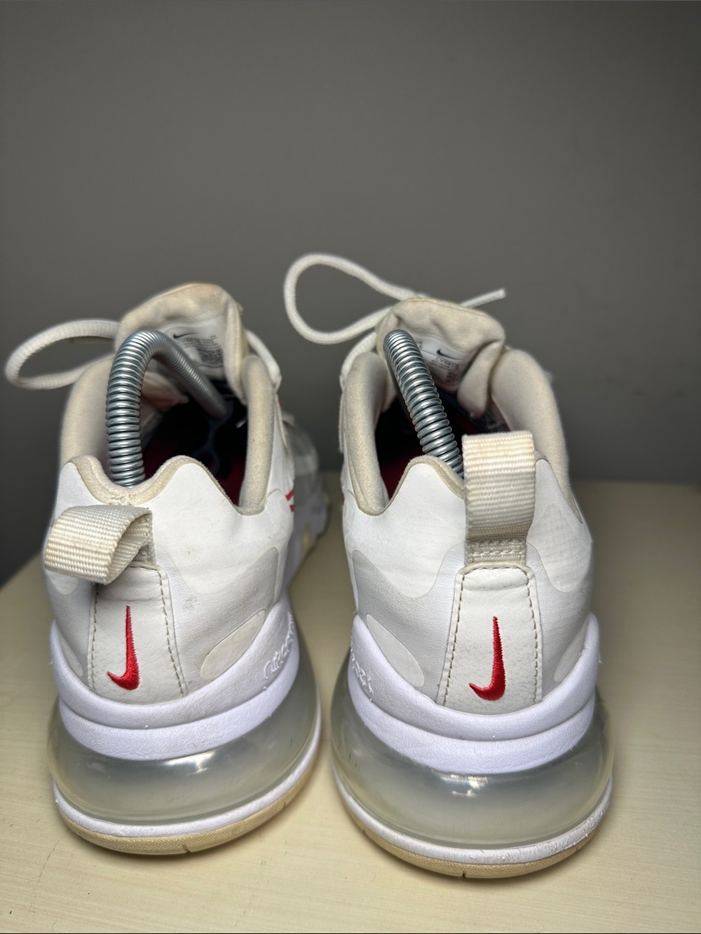 Nike air max 270 react summit White Sneakers with siren red accents - Picture 3 of 9